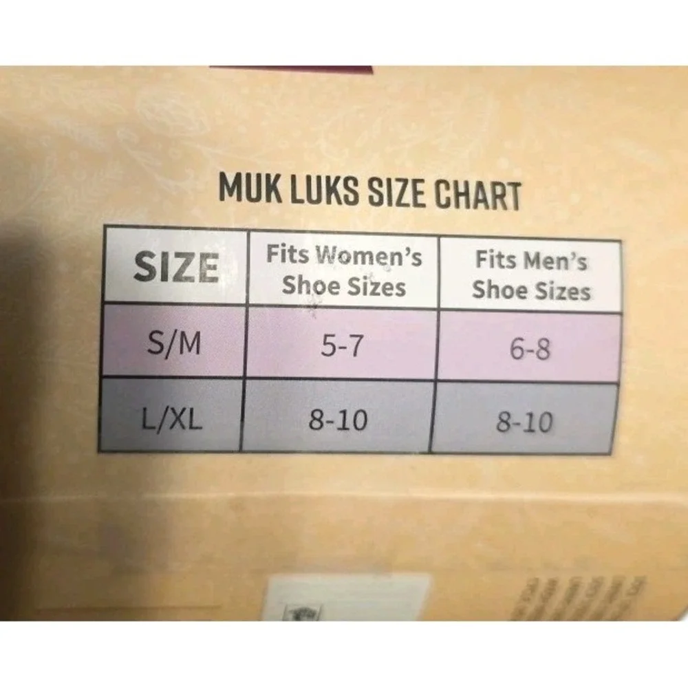 NEW Muk Luks Women 2-Pack NonSlip Bottom Cabin Socks Gray Purple Size‎ L/XL 8-10